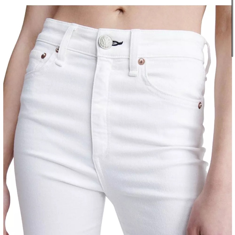 NWT rag & bone Jeans White Nina HighRise Ankle Skinny Retail $250 Size 23 - Picture 6 of 11
